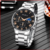 Reloj hombre moda masculina relógio de aço inoxidável calendário luxo quartzo relógio de pulso relógios de negócios para o homem montre homme na internet