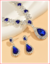 Conjunto de joias cristal para mulheres, colares e brincos, moda, 3 peças na internet