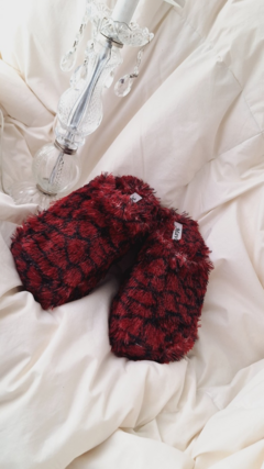 Pantuflon Dama Piel Bordo - tienda online