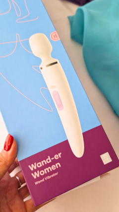 Vibrador Satisfyer Wand-erWomen White/Chrome - comprar online