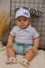 Conjunto Infantil Masculino – Camiseta Polo + Short + Boné