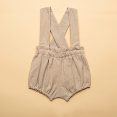 Enterito short con tiradores Gris