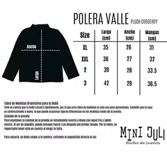 Polera valle plush de corderoy Negra en internet