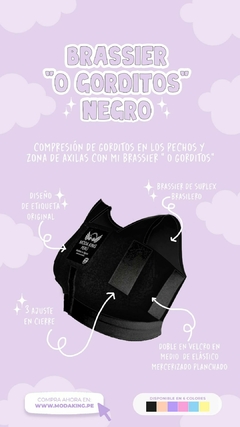Brassier " 0 Gorditos" NEGRO - comprar online