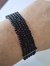 Pulseira 5 Fios Onix com Fecho Prata - comprar online