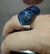 Anel com pedra Sodalita