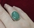 Anel de Prata com Quartzo Verde Oval