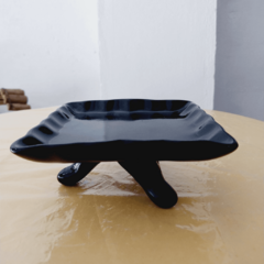 Bandeja cerâmica preta
