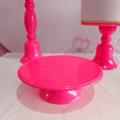 Bandeja rosa redonda