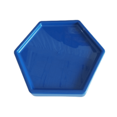Bandeja sextavada azul claro plástico - comprar online