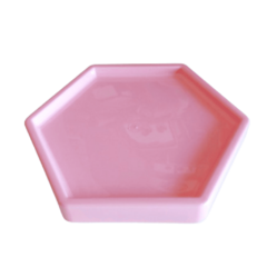 Bandeja sextavada rosa