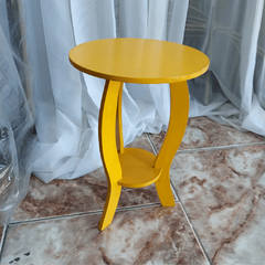 Mesa redonda MDF Aparador amarelo ou rosa