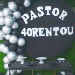 Painel redondo 1,5m. Preto