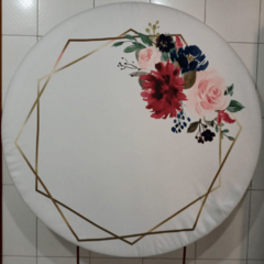 Painel redondo floral 1,50m
