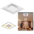 PLAFON LUZ INDIRETA 45X45 ALUM BRANCO BOCAL E27 DUPLO - comprar online