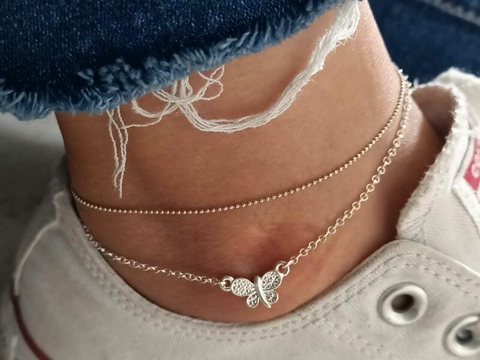 Tobillera doble de libélula