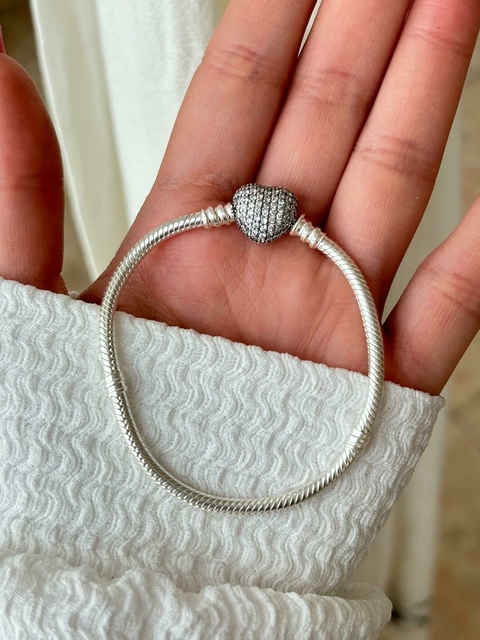 Pulsera P♥nd☺r♥ broche corazón centellante