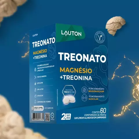 Treonato Magnésio + Treonina - 60 cps - Lauton