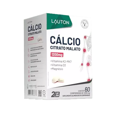 Cálcio Citrato Malato - 60 Comprimidos | Lauton Nutrition