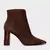 Bota Salto Oval Alto Couro Nobuck Marrom Saddle Carrano na internet