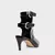Open Boot Buckles Salto Fino Couro Verniz Preto Carrano - loja online