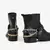 Bota Preto Cano Curto Salto Alto Couro Jorge Bischoff - Sapato de boneca