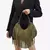 Bolsa Hobo Franjas Verde Olive Couro Jorge Bischoff - comprar online