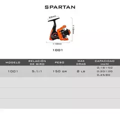 Micro Reel Frontal Caster Spartan 1001 Pejerrey 1 Ruleman en internet