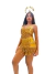 Conjunto Dourado Dança do centro e acessórios