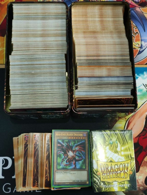 1000 Cartas de Yugioh + Lata + Micas