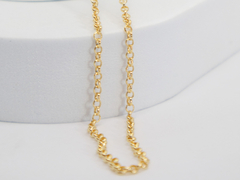 Colar Veneziana Elos Redondos 32cm - Banho Ouro 18k na internet
