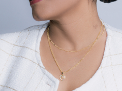 Colar Veneziana Elos Redondos 32cm - Banho Ouro 18k - comprar online