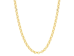 Colar Veneziana Elos Redondos 32cm - Banho Ouro 18k
