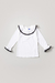 Camiseta manga longa com gola babados - loja online