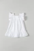 Vestido poá e babados branco
