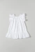 Vestido poá e babados branco - comprar online