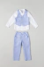 Conjunto social 4 peças azul