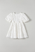 Vestido branco flores de algodão