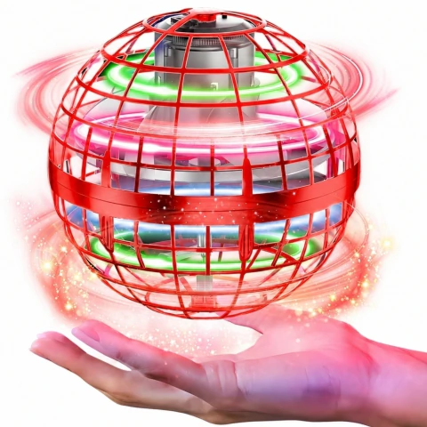 Mini Bola Spinner Voador com Luz LED e Giro 360°