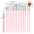 Kit Pincel Gel Uv 15 Pinceis Manicure Acrigel Cor: Rosa - comprar online