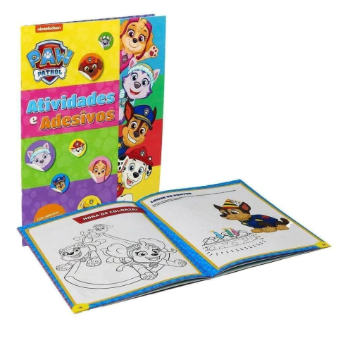 Livro de Atividades com Adesivos Patrulha Canina