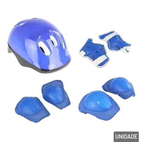 KIT de Proteção Radical Infantil 7 Pçs Azul