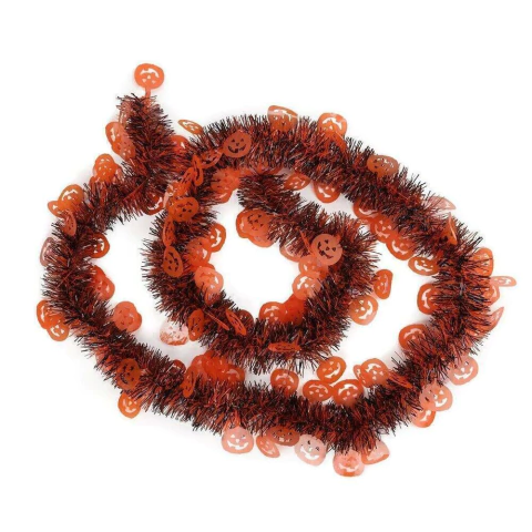 Festão de Halloween 190cm Abóboras Laranja/preto