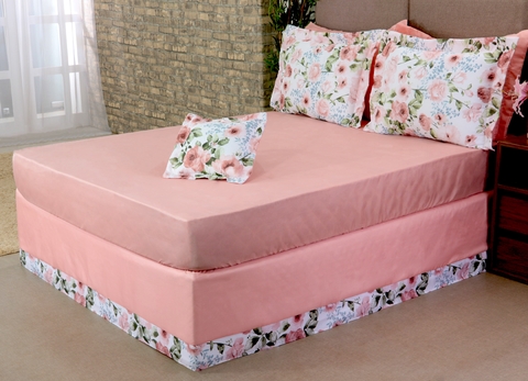 Jg De Lençol Casal / Queen 05 Pçs Buque