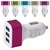 Carregador Veicular com 3 Portas USB - Rosa na internet