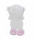 Urso Laço Rosa Rezando Pai Nosso 28cm - Pelúcia - QualiMagazine