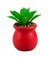 Vaso Cimento Vermelho Planta Artificial 8x5x5cm - comprar online