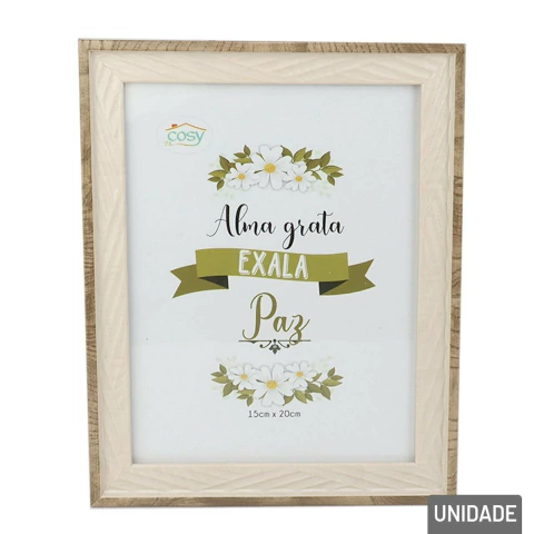 Porta Retrato de Plástico 15x21cm Bege