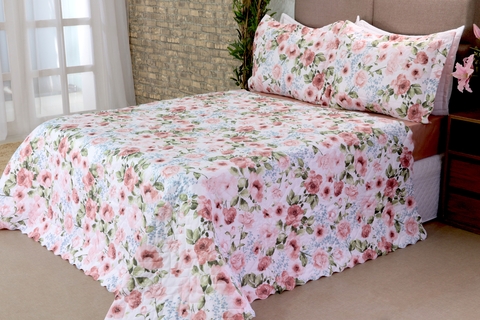 Cobreleito Bouti Garden Queen Buque 03 Peças