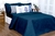 Kit Cobreleito E Lençol Liberty Queen Com Almofadas Azul 08 Pçs